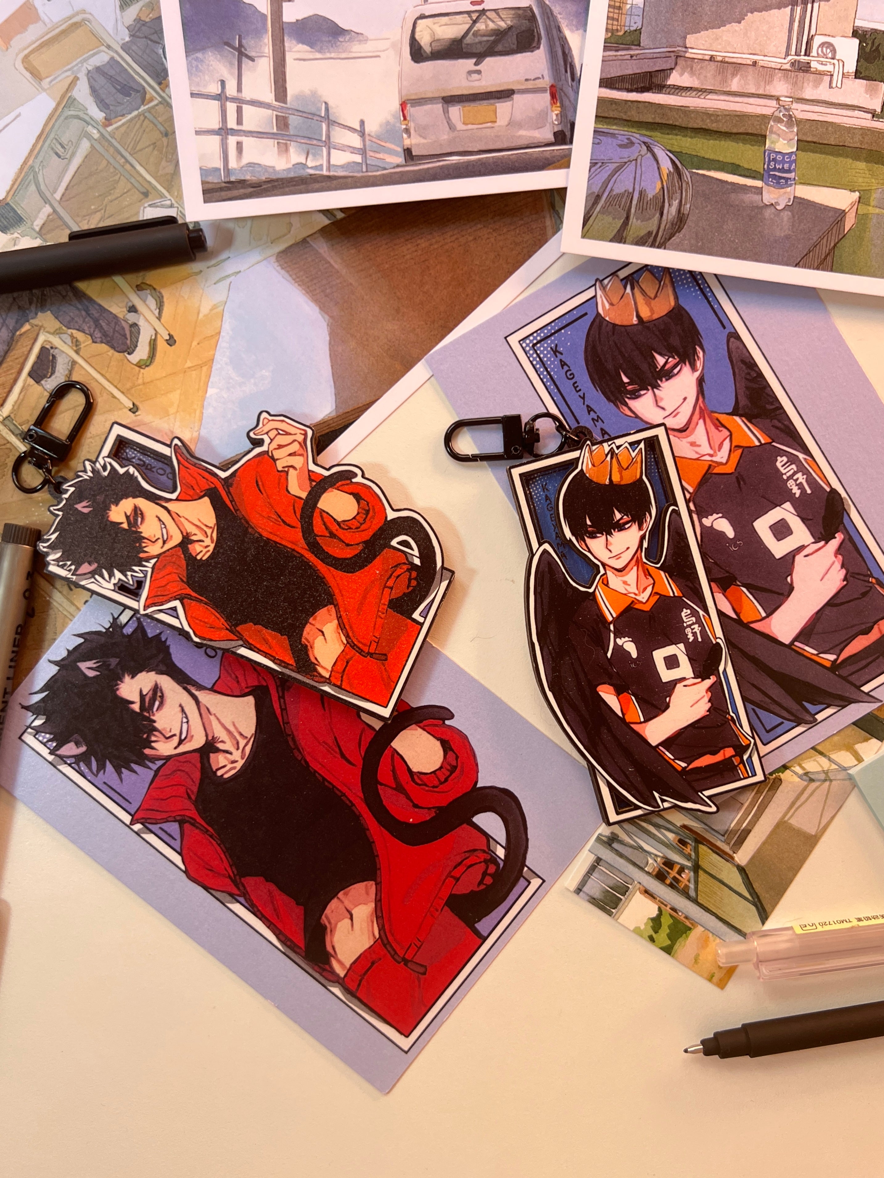 Haikyuu!! Wooden 3D Keychains