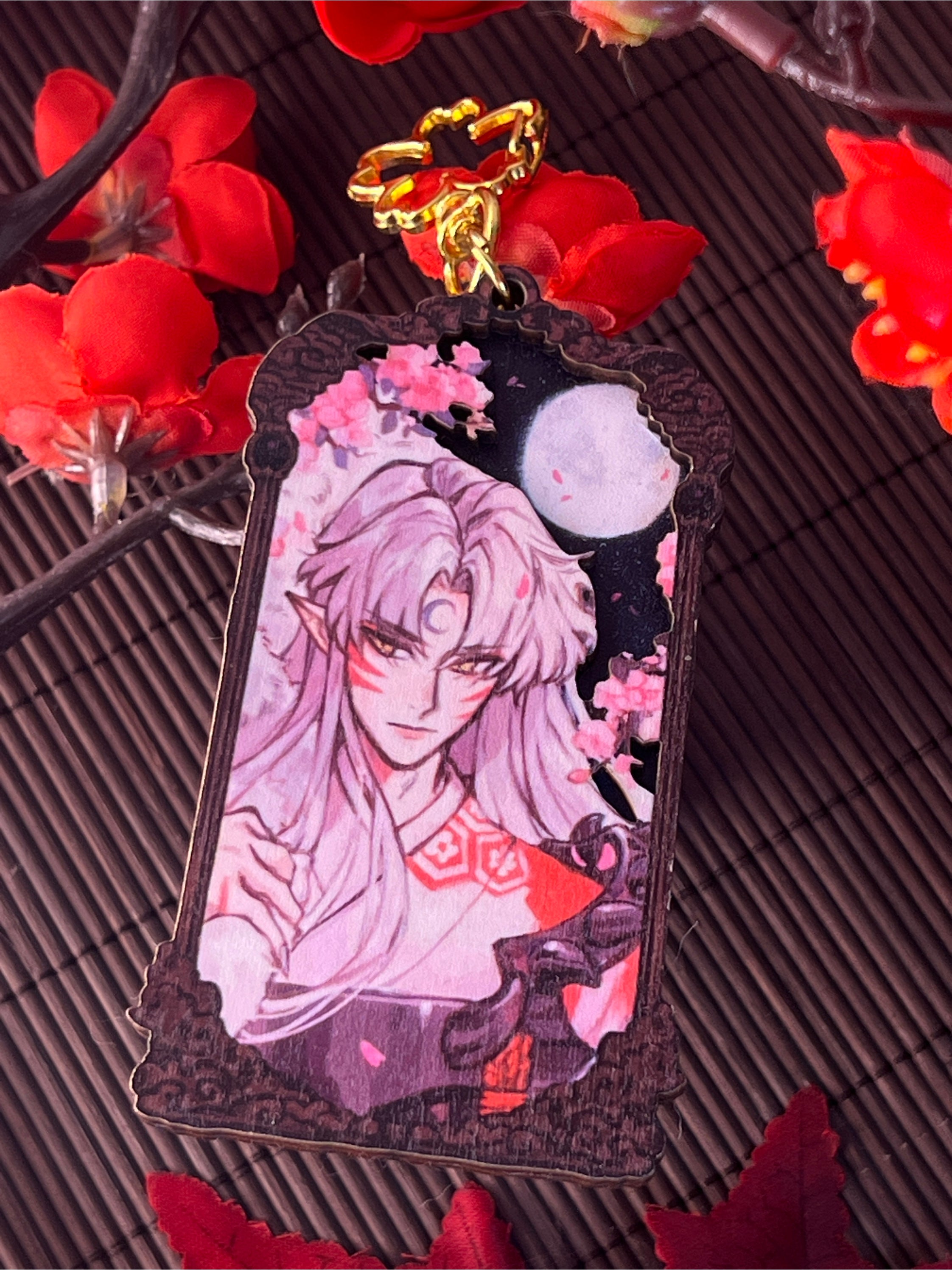 Sesshomaru Wooden 3D Keychain