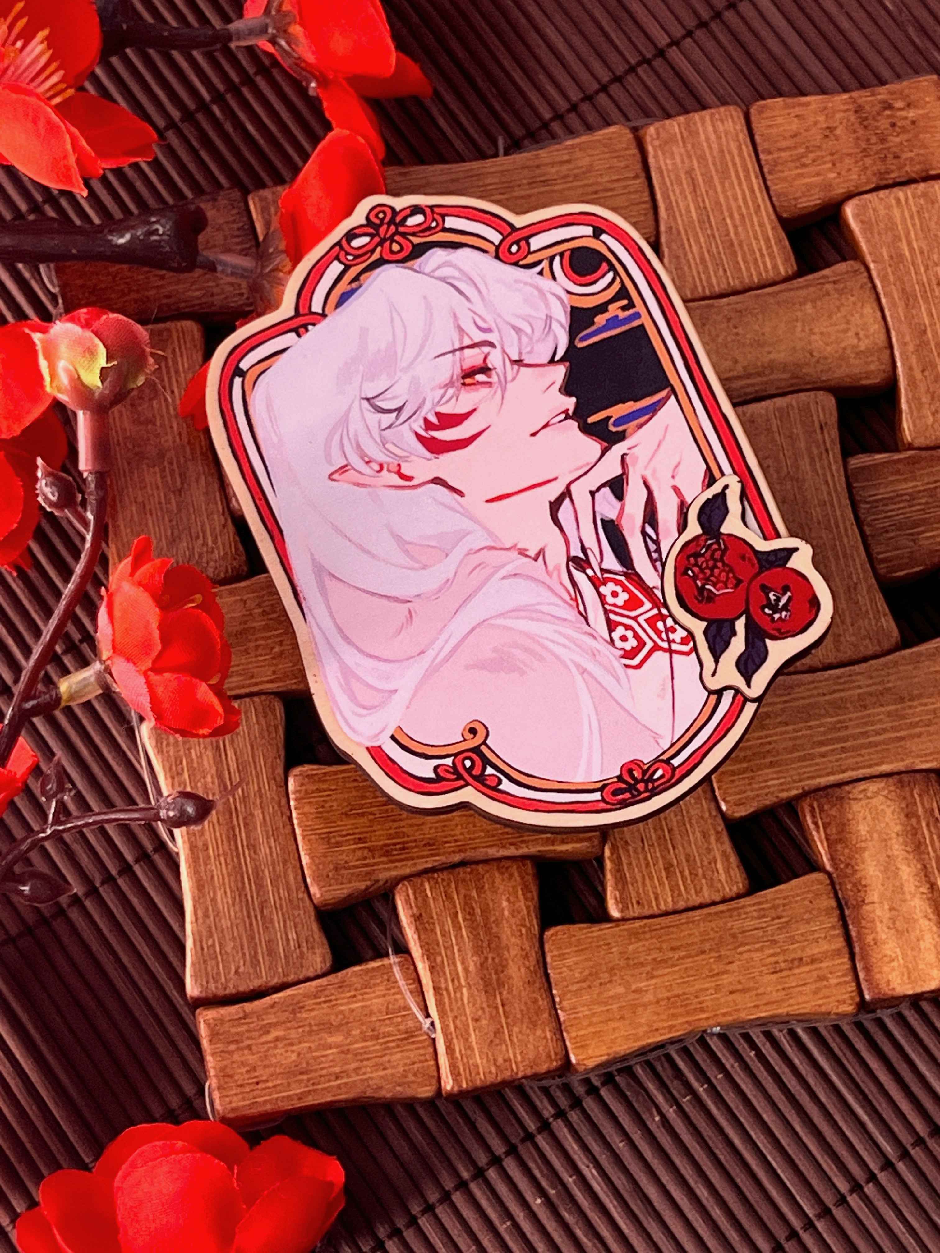Inuyasha & Sesshomaru Wooden Magnets