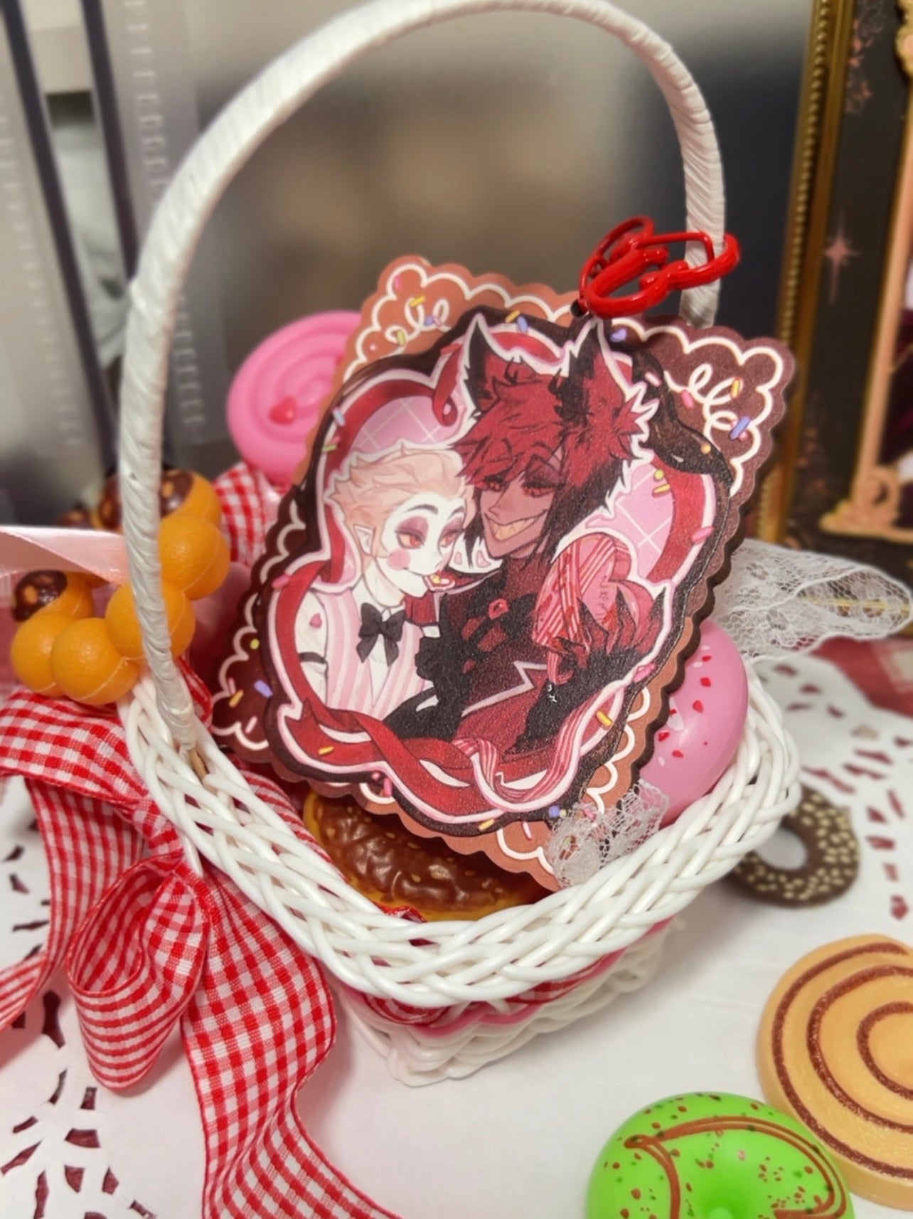 RadioApple Wooden Cookie Keychain