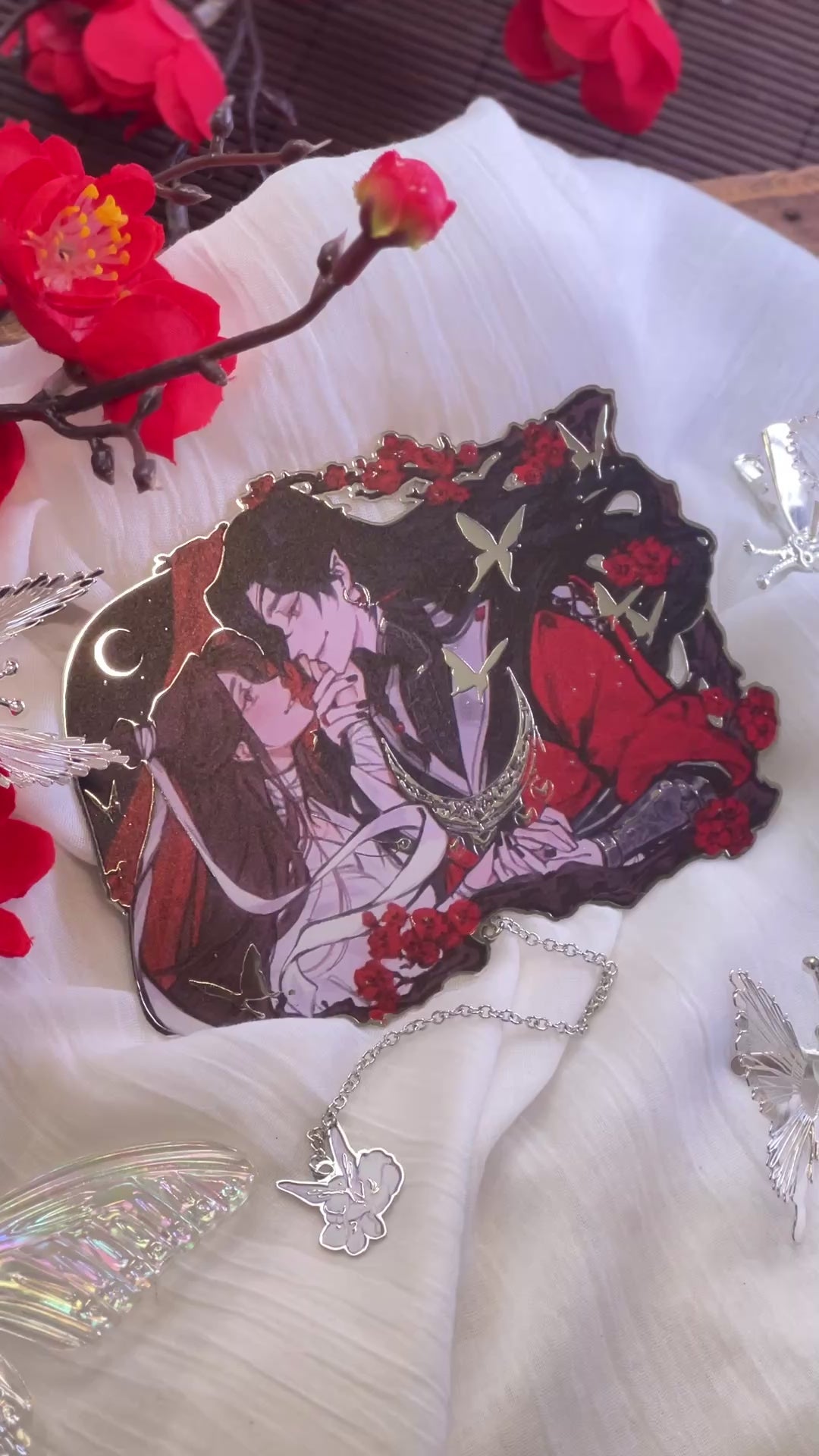Hua+Lian Silver Bookmark