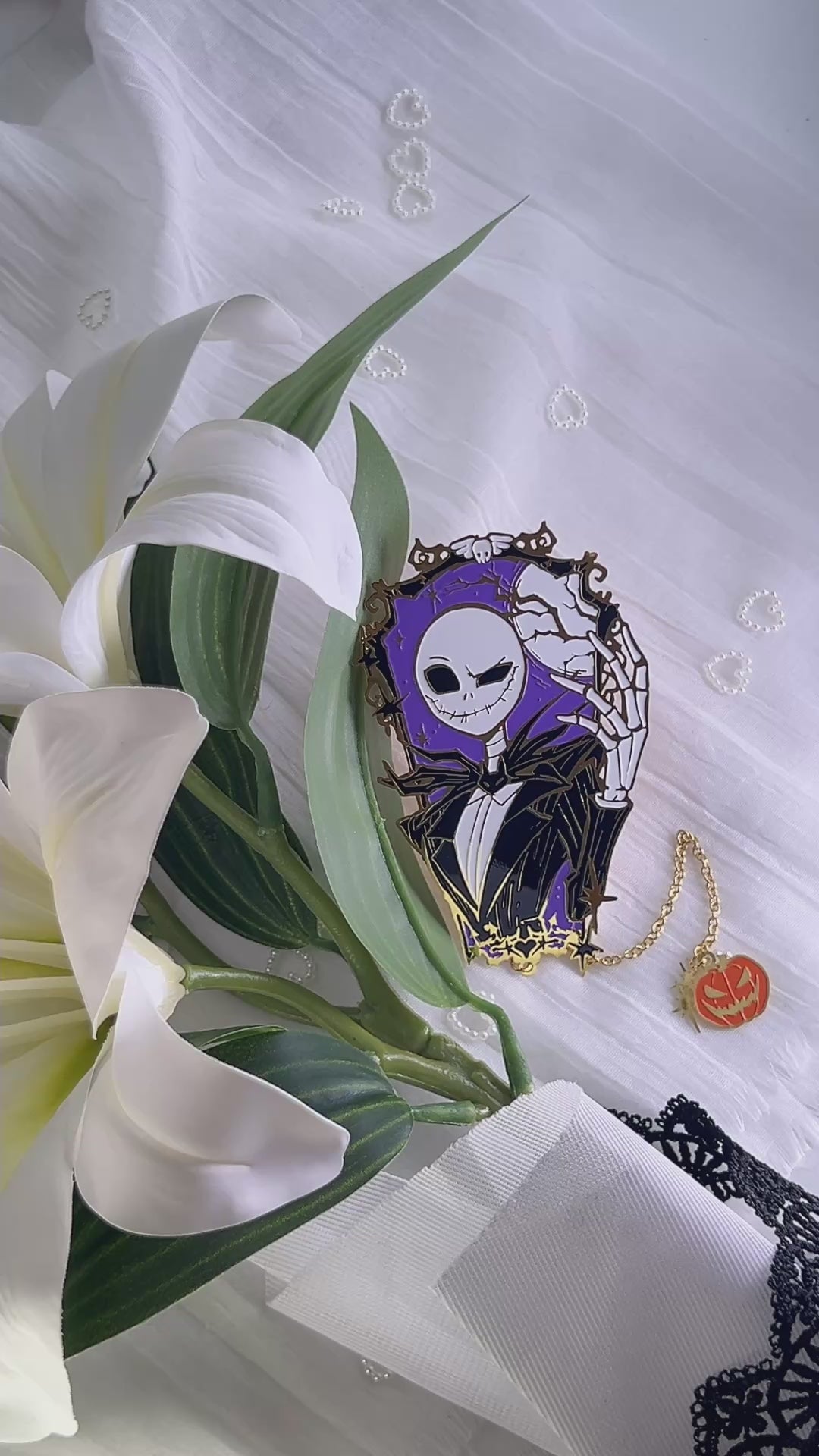 Jack Skellington Golden Bookmark